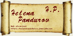 Helena Pandurov vizit kartica